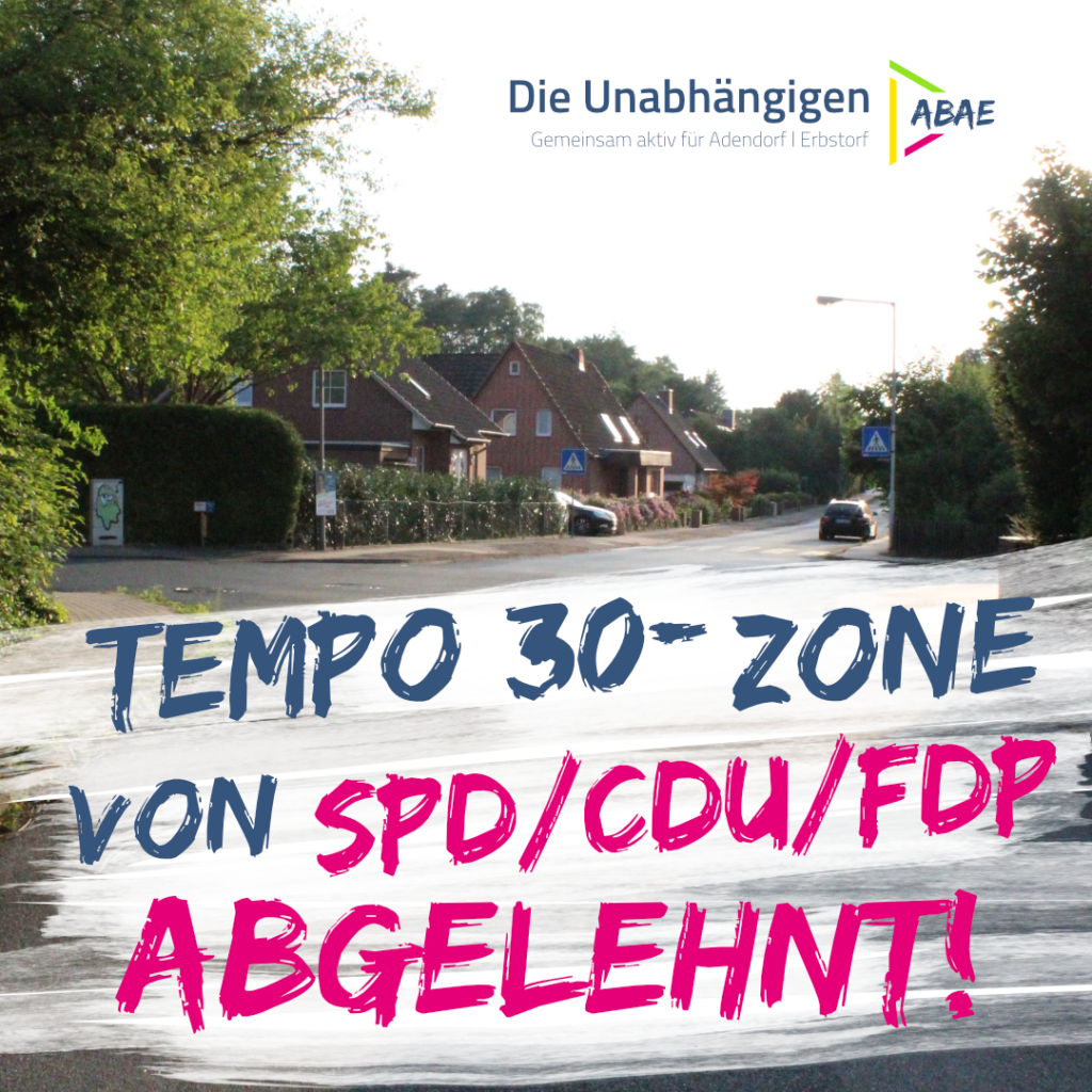 SPD, CDU/FDP lehnen Tempo 30-Zone im Bültenweg ab