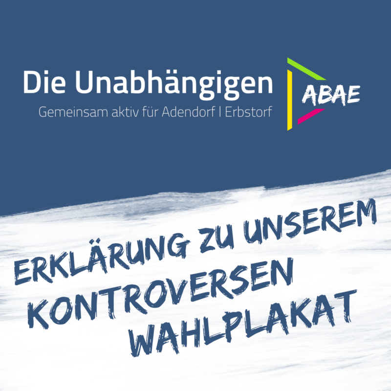 Erklärung zu unserem kontroversen Wahlplakat